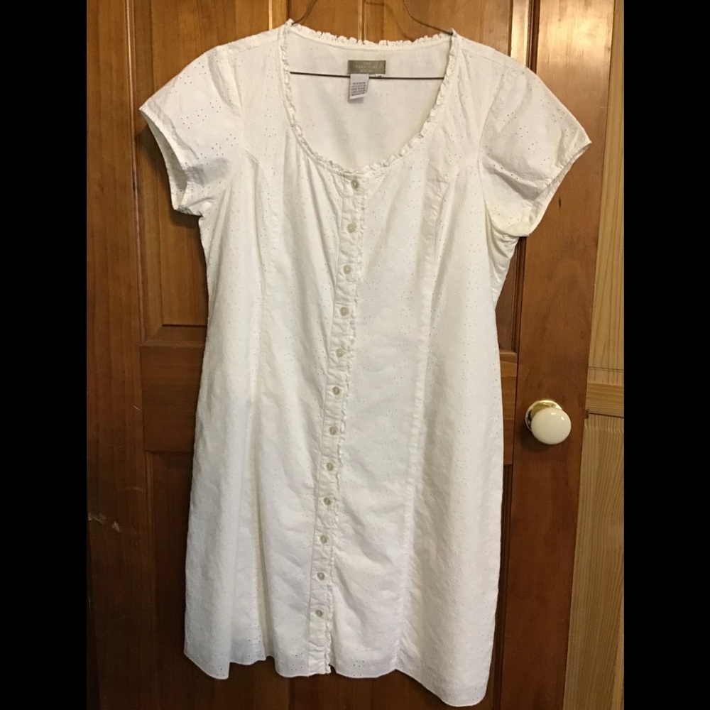 The Territory Ahead White Eyelet Dress